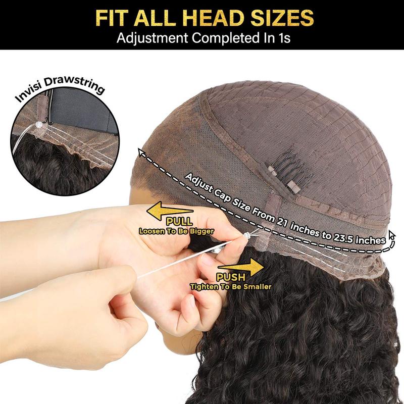 70% OFF Pre-Cut Kinky Straight 360 Full Lace Glueless Human Hair Wig